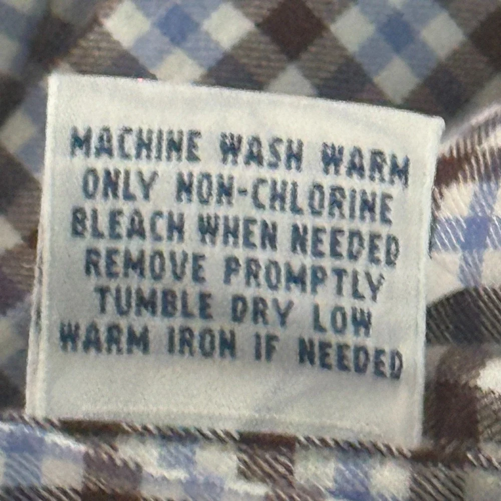 Polo‎ Ralph Lauren Shirt Mens XL Brown Blue Plaid Button Down Long Sleeve Pony